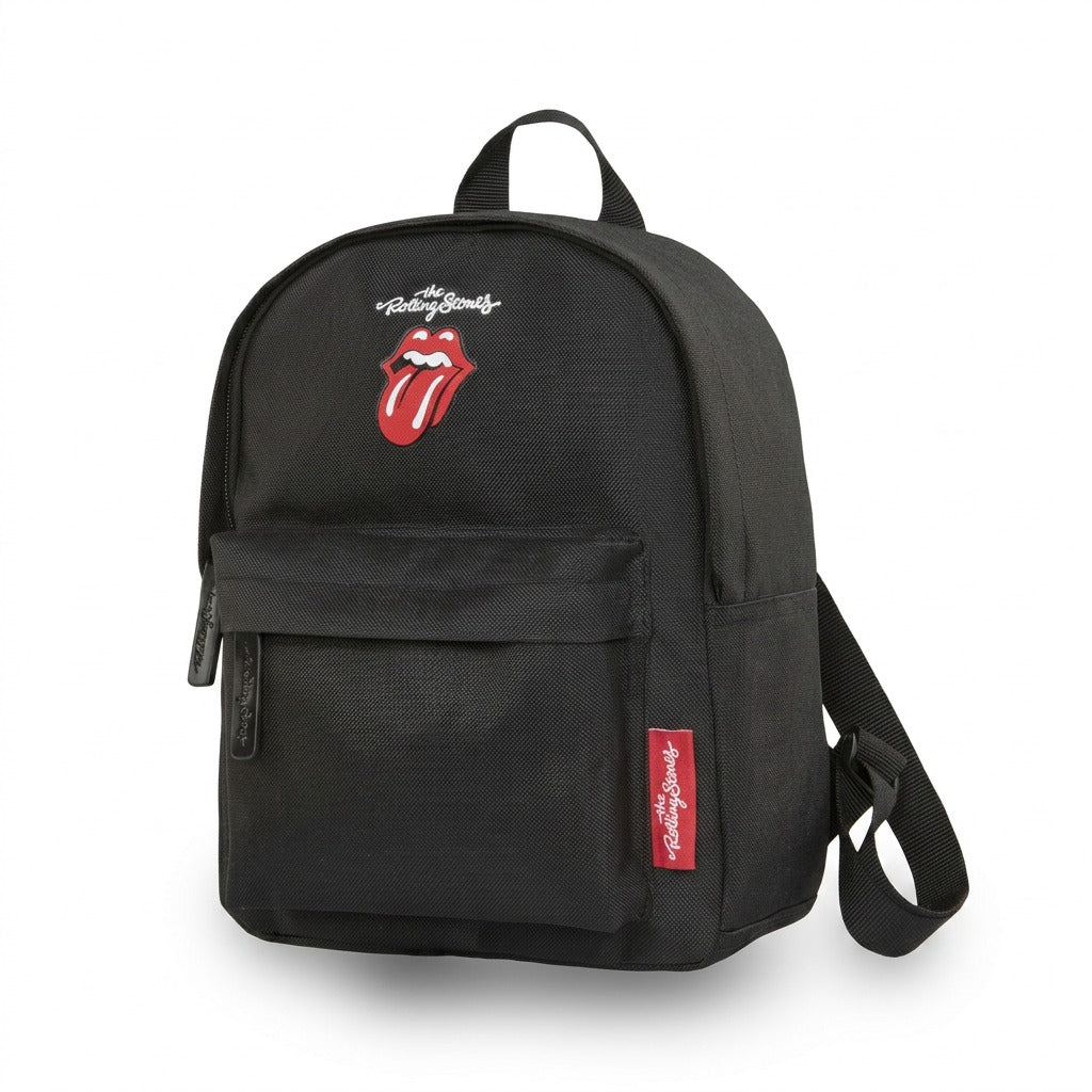 High-resolution hero shot of the Bugatti BKP6090RS The Rolling Stones mini backpack, centered on white.